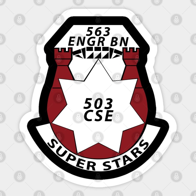 563rd Engineer Battalion - DUI wo Txt X 300 Sticker by twix123844